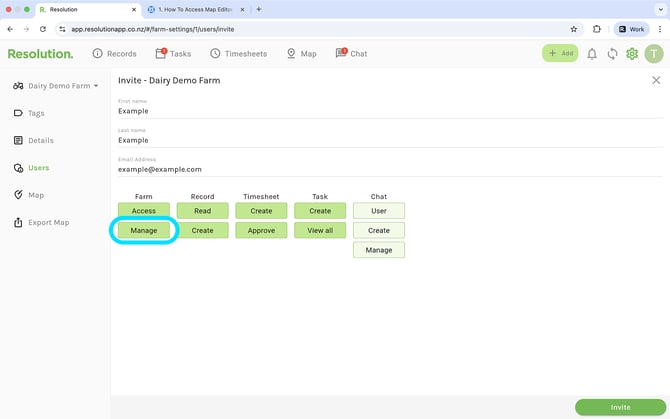 Farm manage permission
